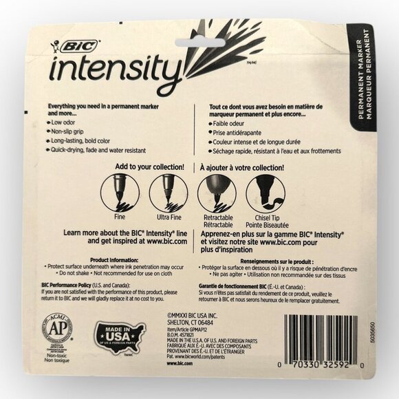 BIC Intensity Permanent Markers 2 Xtra Fun Pencils Sets - Picture 2 of 7